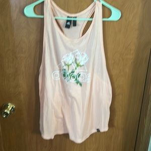 Adidas racerback tank top with roses size large